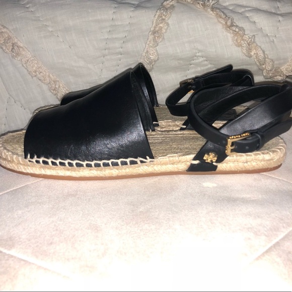 Tory Burch Shoes - Tory Burch espadrilles sandals black HOT!!
